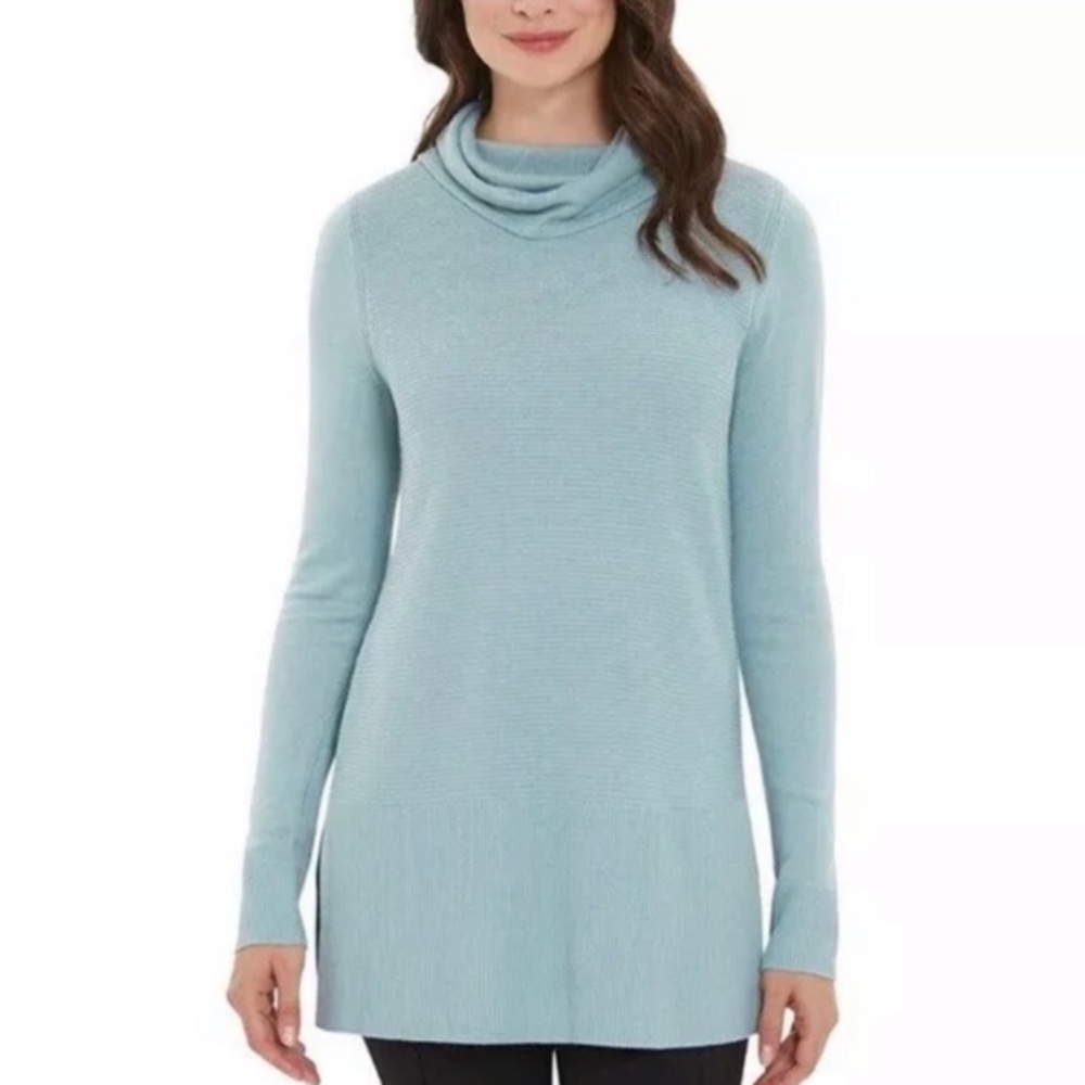 Adrienne Vittadini Reef Heather Cowl Neck Sweater